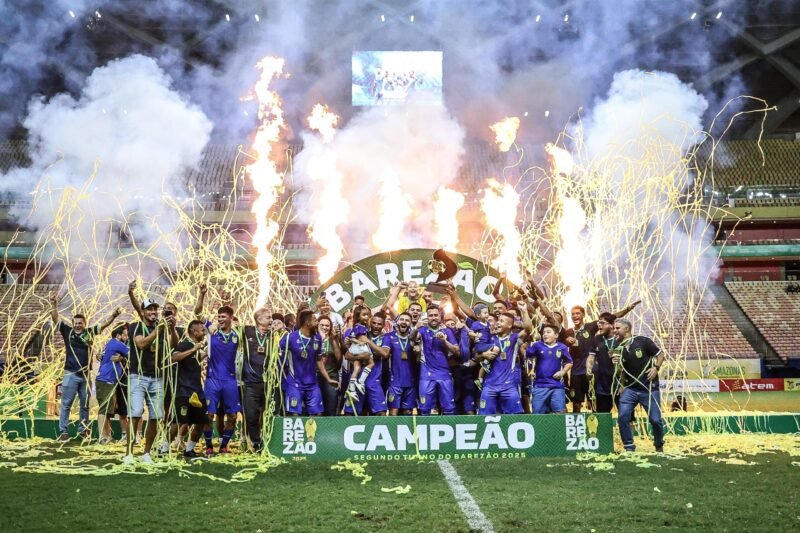 Nacional conquista título do segundo turno sobre o Manaus (Foto: Fernando Vasconcelos/NFC) Nacional vence o Manaus e é campeão do 2º turno do Barezão