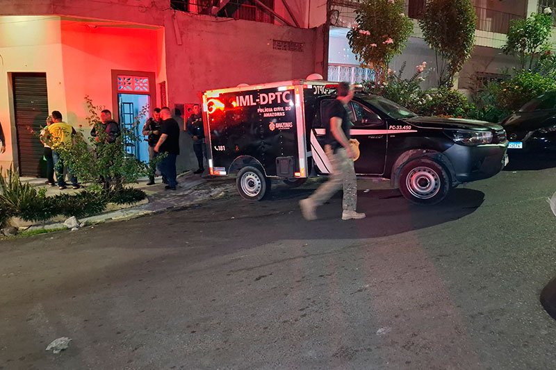 Local de homicídio (Foto: Divulgação) Homem é executado com 11 tiros na Zona Oeste de Manaus