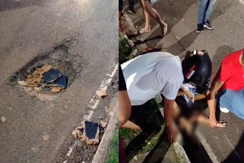 A vítima fatal estava na garupa da moto conduzida pelo marido (Fotos: Divulgação)