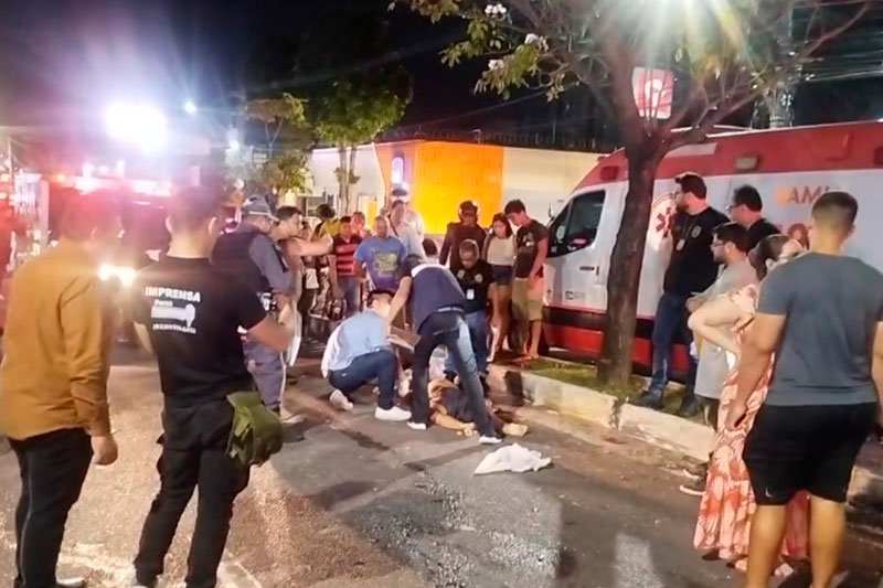 O corpo da grávida foi removido para o IML (Foto: Divulgação)