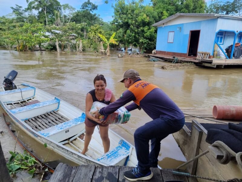 Cheia no Amazonas (Foto: Divulgação/Secom) Governo divulga novo boletim da cheia no Amazonas