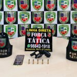 Revólver apreeendio pela Força Tática (Foto: Divulgação/PMAM)