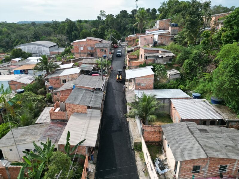 Ações de melhoria na rua Monda, comunidade Alfredo Nascimento (Foto: Divulgação/Secom) Comunidade Alfredo Nascimento recebe melhoria viária