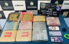 Drogas apreendidas em Lábrea (Foto: Divulgação/PMAM)