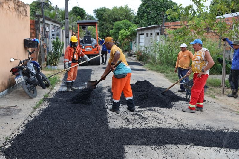 No Tarumã, rua Santa Bárbara recebe nova pavimentação