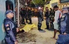 O local de homicídio foi isolado pela polícia (Foto:Divulgação)