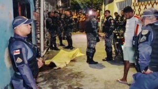O local de homicídio foi isolado pela polícia (Foto:Divulgação)