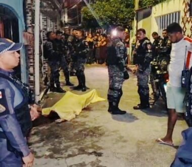 O local de homicídio foi isolado pela polícia (Foto:Divulgação)