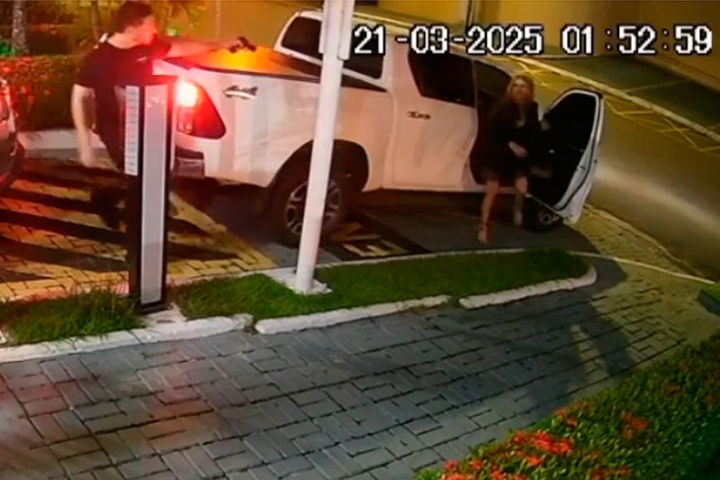 O crime foi registrado por câmera de segurança do motel (Foto: Reprodução) Justiça decreta prisão de dono de motel em Manaus