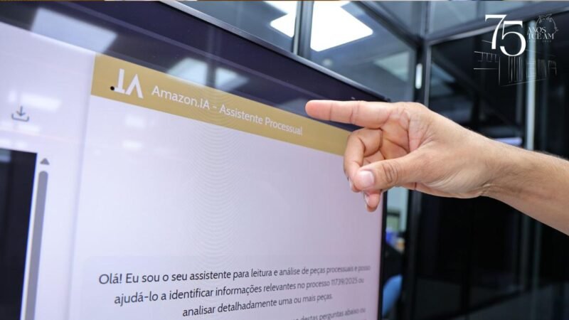 TCE-AM processa mais de 1 milhão de documentos com IA (Foto: Filipe Jazz / TCE-AM) TCE-AM processa 1 milhão de documentos e lança IA para servidores