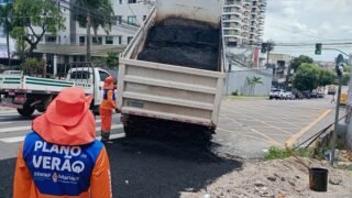 Seminf executa manutenção asfáltica em vias de Adrianópolis