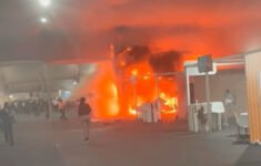 Área da COP30 foi evacuada após princípio de incêndio — Foto: Divulgação