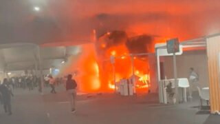 Área da COP30 foi evacuada após princípio de incêndio — Foto: Divulgação