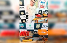 Armas apreendidas pela PM em Manicoré — Foto: Divulgação