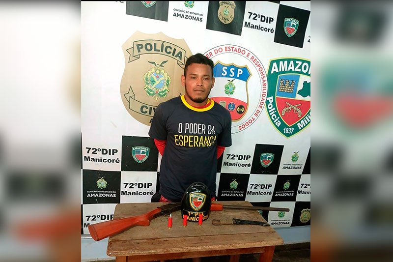 PM prende homem armado que ameaçava parentes em Manicoré