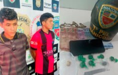 Adrio e Cauã foram presos com drogas em Manicoré (Foto: Divulgação)