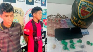 Adrio e Cauã foram presos com drogas em Manicoré (Foto: Divulgação)