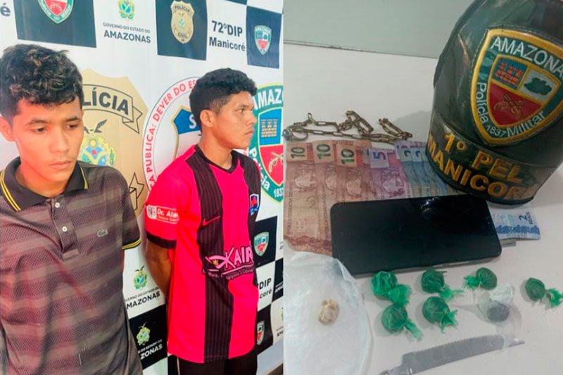 PM prende suspeito de tráfico e usuário durante ação em Manicoré