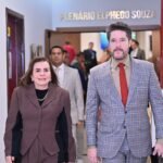 Conselheiros Yara Amazônia Lins e Fabian Barbosa (Foto: Joel Arthus/DICOM TCE-AM