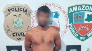 Gustavo foi preso e apresentado na delegacia (Foto: Divulgação)