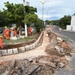 Serviços de implantação de sarjeta e meio-fio (Foto: Divulgação/Seminf)