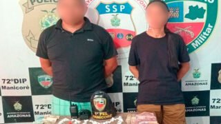 O casal foi preso por tráfico de drogas em Manicoré (Foto: Divulgação)
