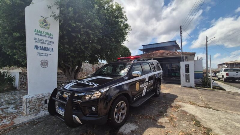 Fachada da 43° Delegacia Interativa de Polícia (DIP) de Nhamundá. (Foto: Divulgação/PC-AM)
