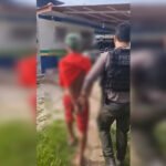 O suspeito foi encaminhado para a delegacia (Foto: Divulgação/PC-AM)