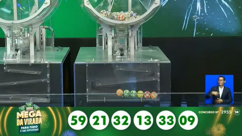 Mega da Virada sorteia dezenas e paga prêmio recorde