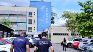 Equipes técnicas do TCE-AM durante inspeção no Hospital do Sangue. (Foto: Filipe Jazz/Dicom TCE-AM)