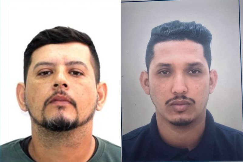 Cliverson e Vinicius são procurados por roubo milionário em Boca do Acre (Fotos: Divulgação/PC-AM) PC-AM divulga imagens de dupla por roubo milionário