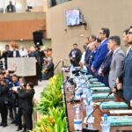 Yara Amazônia Lins durante sessão de abertura dos trabalhos na CMM (Foto: Joel Arthus/TCE-AM)