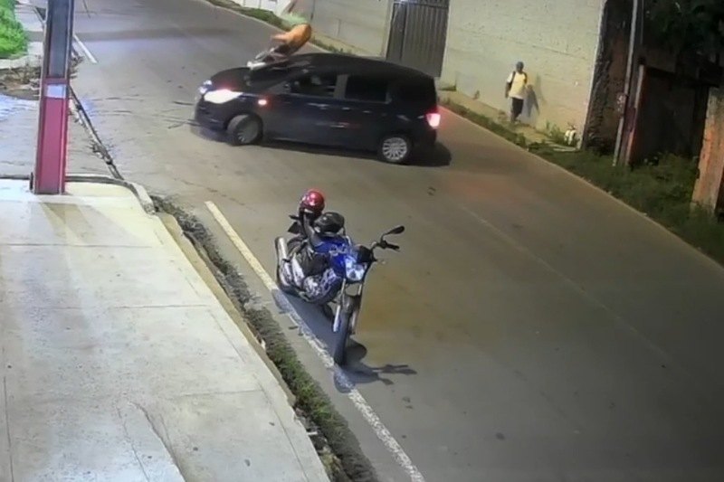 Motociclista sofre acidente e sai ileso em Manaus