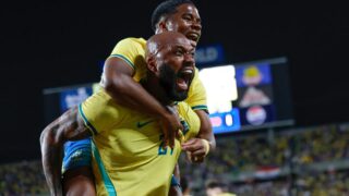Igor Thiago marca o segundo gol para o Brasil (Foto: Rafael Ribeiro/CBF)