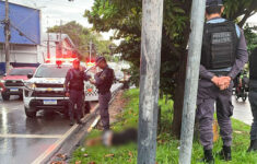 A vítima foi alvejada a tiros e levada para o hospital (Foto: Divulgação)
