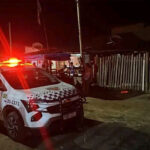 O local do crime foi isolado Divulgaçãoela polícia (Foto: Divulgação)