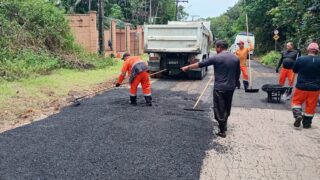 Avenida recebe serviços de revitalização (Foto: Divulgação/Seminf)