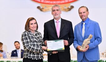Ministro Rogério Schietti durante palestra no TCE-AM. (Foto: Joel Arthus)