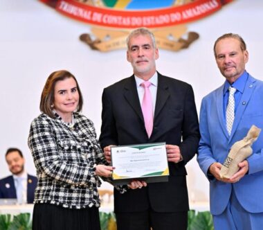 Ministro Rogério Schietti durante palestra no TCE-AM. (Foto: Joel Arthus)