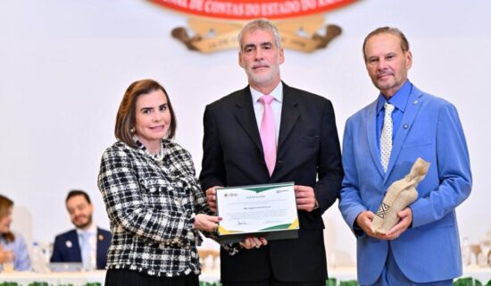 Ministro Rogério Schietti durante palestra no TCE-AM. (Foto: Joel Arthus)