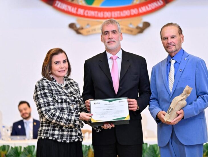 Ministro Rogério Schietti durante palestra no TCE-AM. (Foto: Joel Arthus)