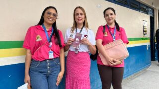 Ação reúne estudantes em escola pública (Foto: Adríssia Pinheiro/DICOM TCE-AM)