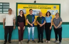 Auditores do TCE-AM visitam escolas durante fiscalização em Itacoatiara. (Foto: Equipe DEAE / TCE-AM)