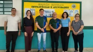 Auditores do TCE-AM visitam escolas durante fiscalização em Itacoatiara. (Foto: Equipe DEAE / TCE-AM)