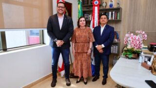 Presidente do TCE-AM recebe representantes da Suframa. (Foto: Divulgação/TCE-AM)