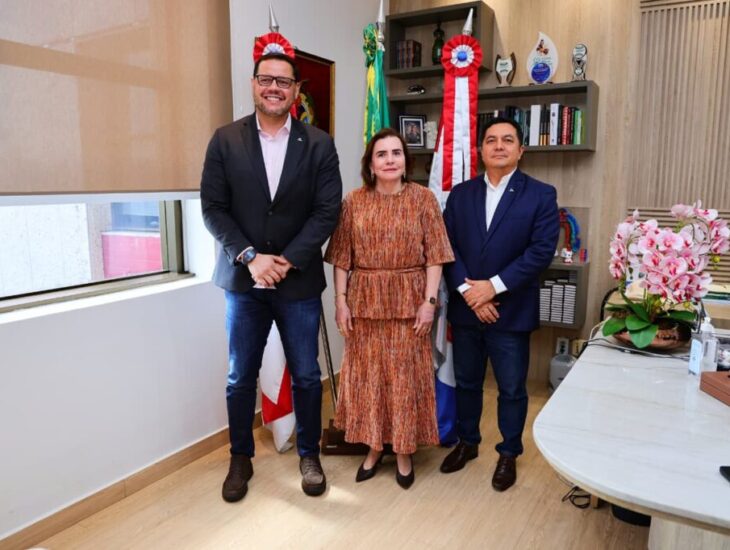 Presidente do TCE-AM recebe representantes da Suframa. (Foto: Divulgação/TCE-AM)