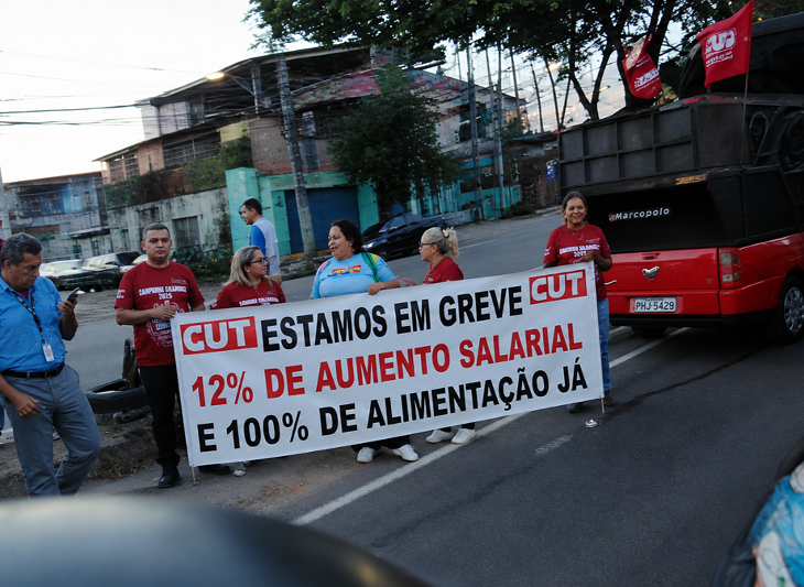 Em Manaus, greve paralisa 70% das rotas do Distrito Industrial