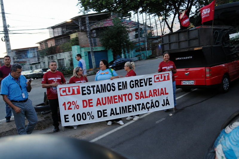 Em Manaus, greve paralisa 70% das rotas do Distrito Industrial