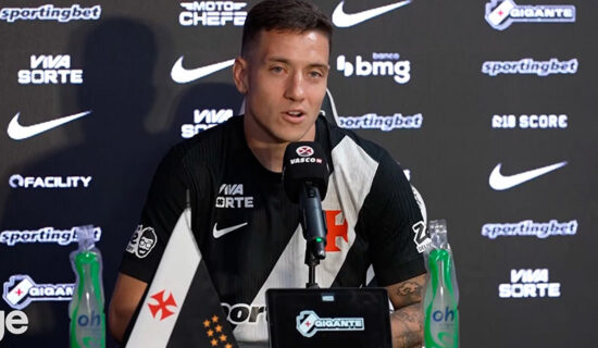 Bruno Duarte durante apresentação em coletiva de imprensa (Foto: Reprodução)