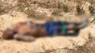 Corpo foi encontrado em área de mata. (Foto: Divulgação)